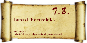 Tercsi Bernadett névjegykártya