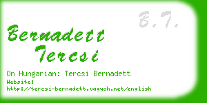 bernadett tercsi business card